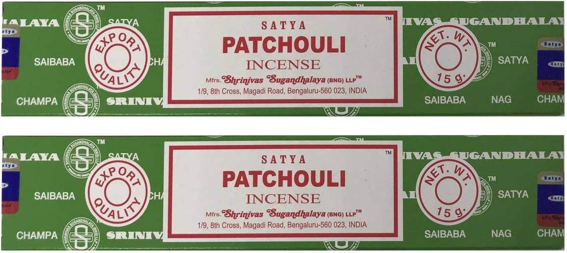 Patchouli Incense Sticks by Satya , 15g Packs