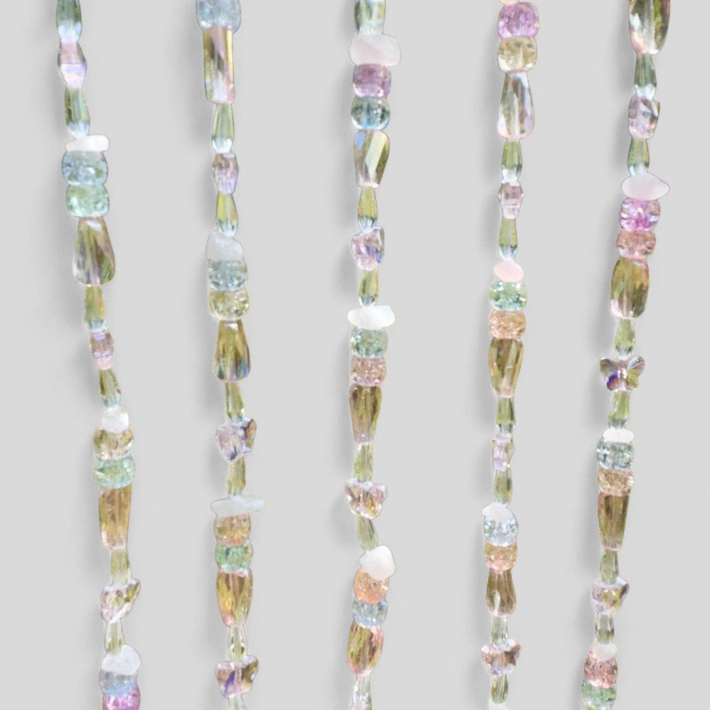 Gold Metal Crescent Moon Dreamcatcher Suncatcher with Rose Quartz Tree of Life & Hanging Jewel Charms -- Window Hanging or Wall Hanging