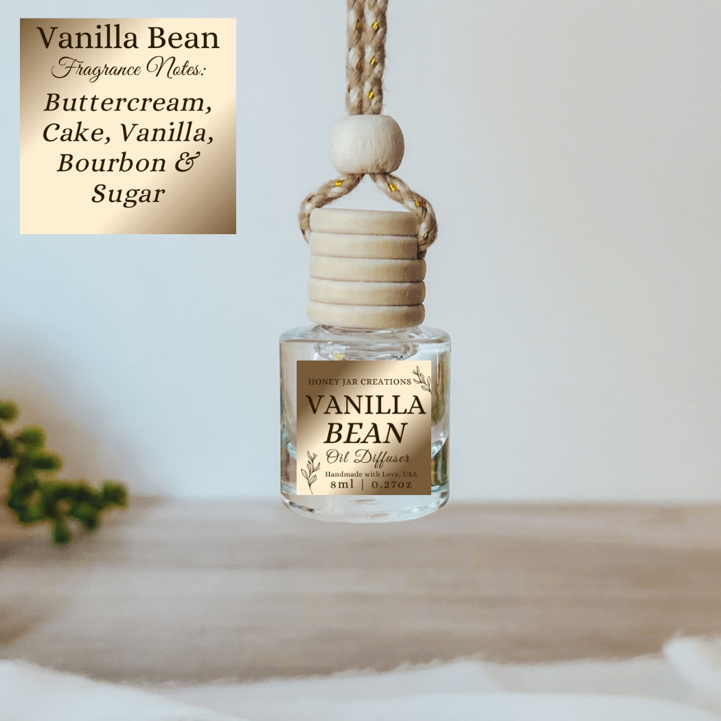 Hanging Car Diffusers | Vanilla Bean | Made in USA