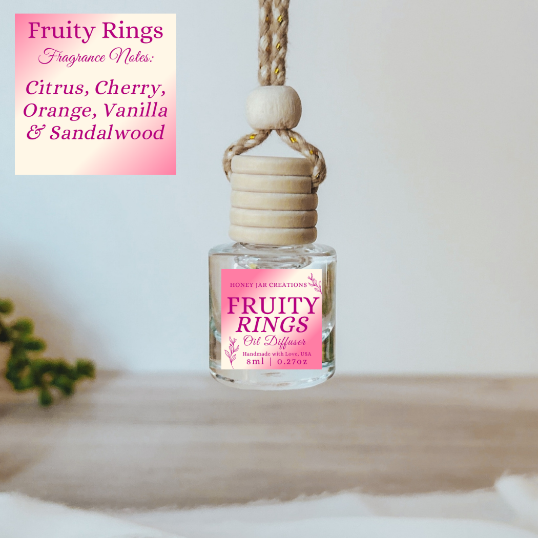 Hanging Car Diffusers | Fruity Rings | Made in USA