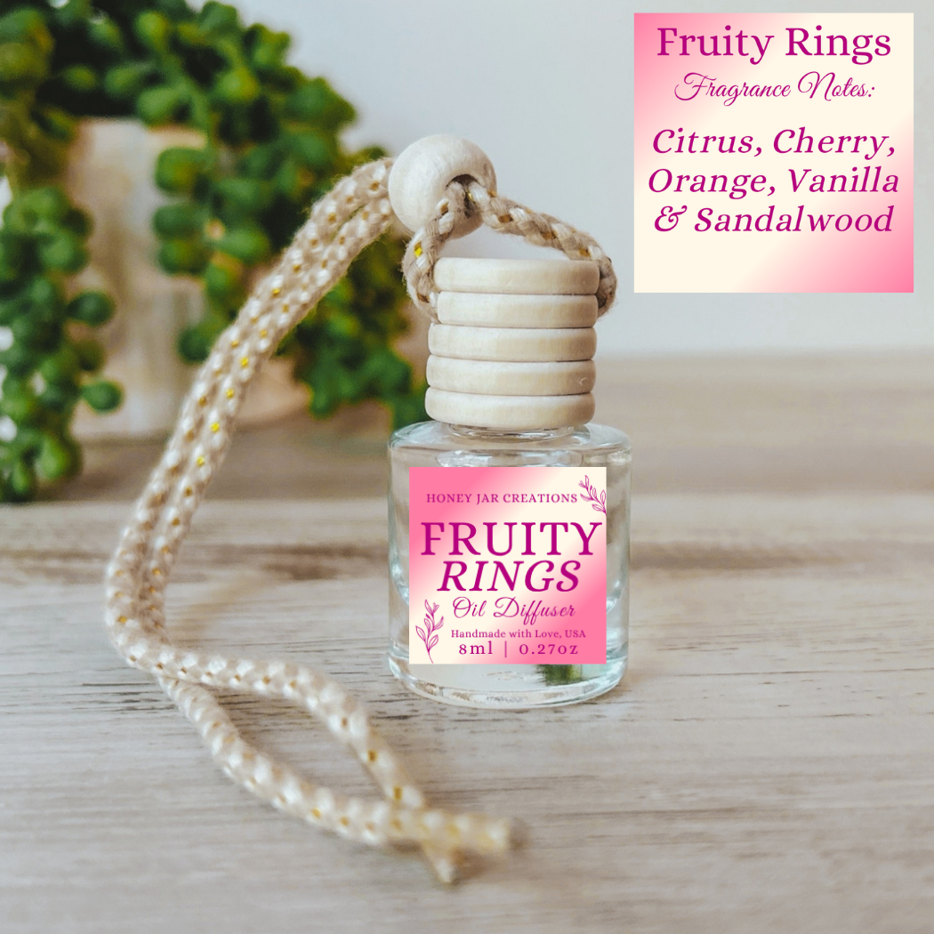 Hanging Car Diffusers | Fruity Rings | Made in USA