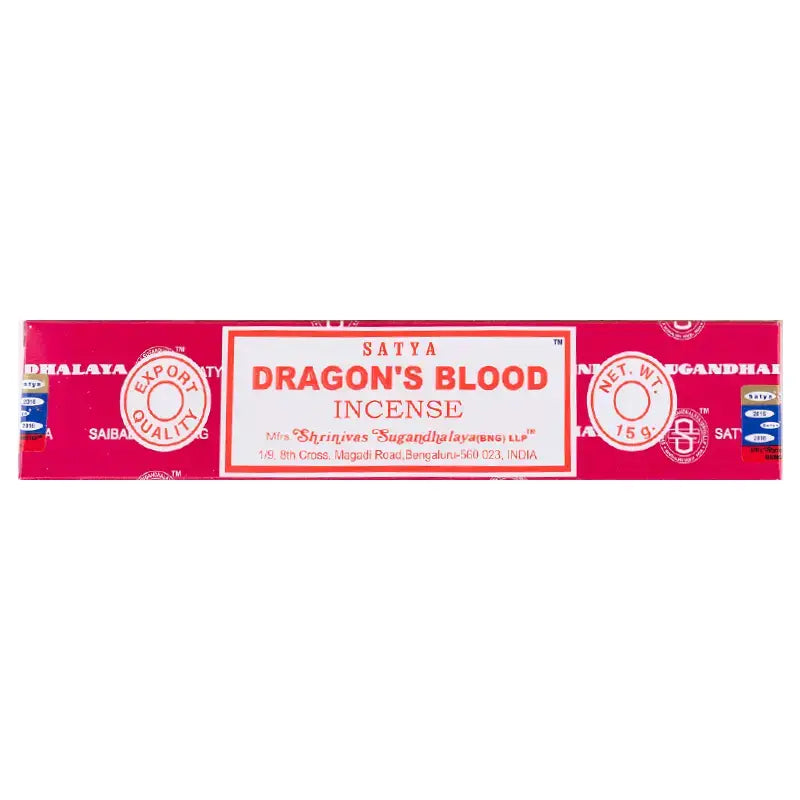 Dragon's Blood Satya Incense Sticks YOGA SERIES Hand Rolled