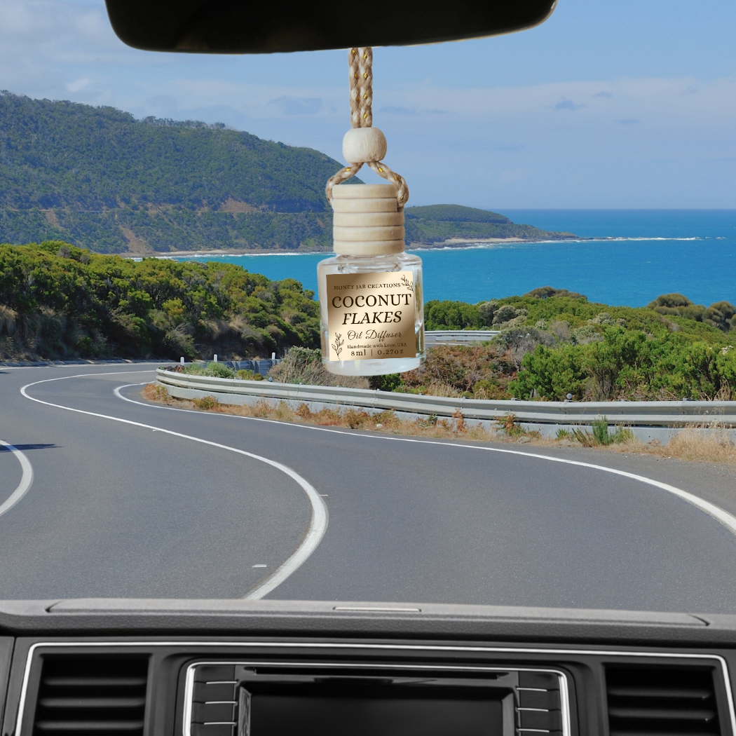 Hanging Car Diffusers | Coconut Flakes | Made in USA