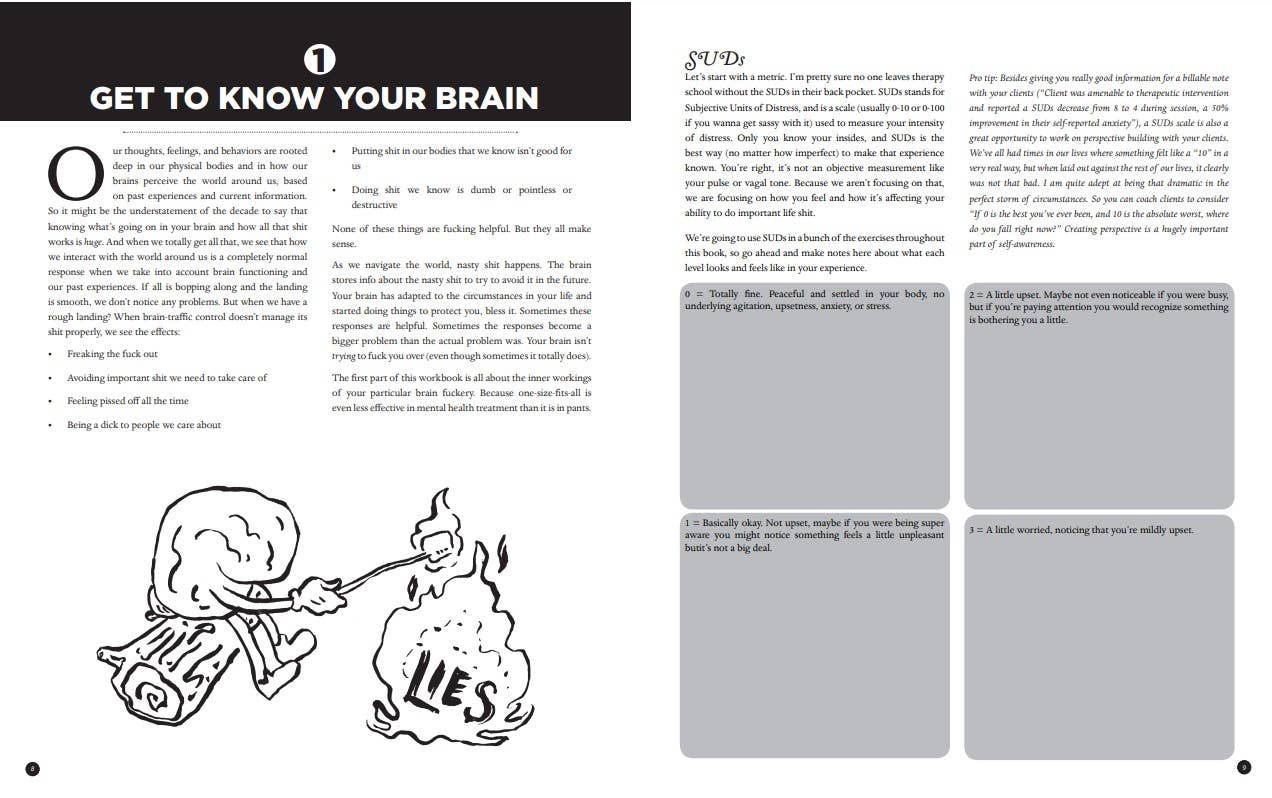 Unfuck Your Brain Workbook: Anxiety Depression, Anger & More
