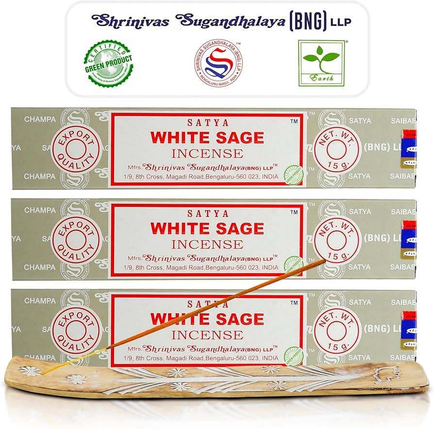 Satya White Sage Incense Sticks 15g Natural Aromatherapy