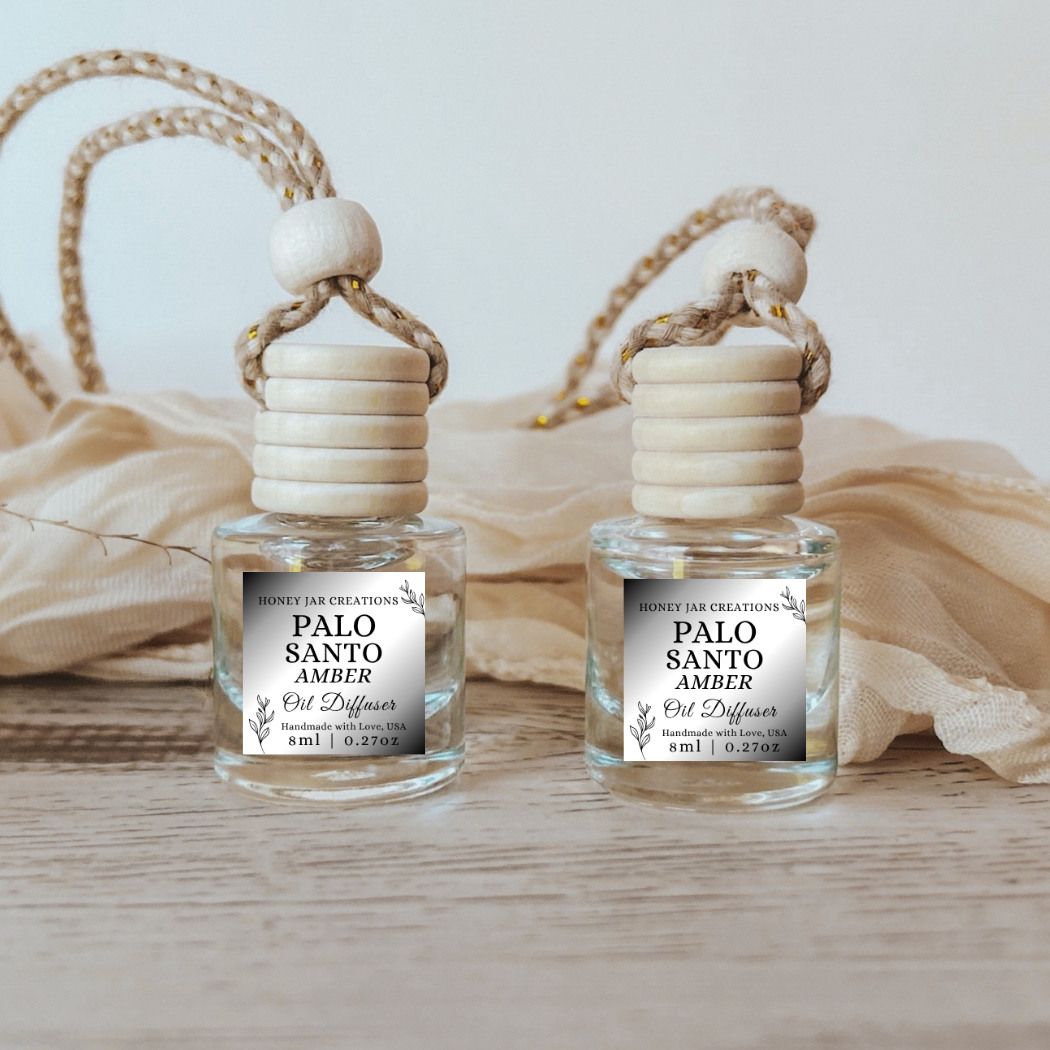 Hanging Car Diffusers | Palo Santo Amber | Made in USA