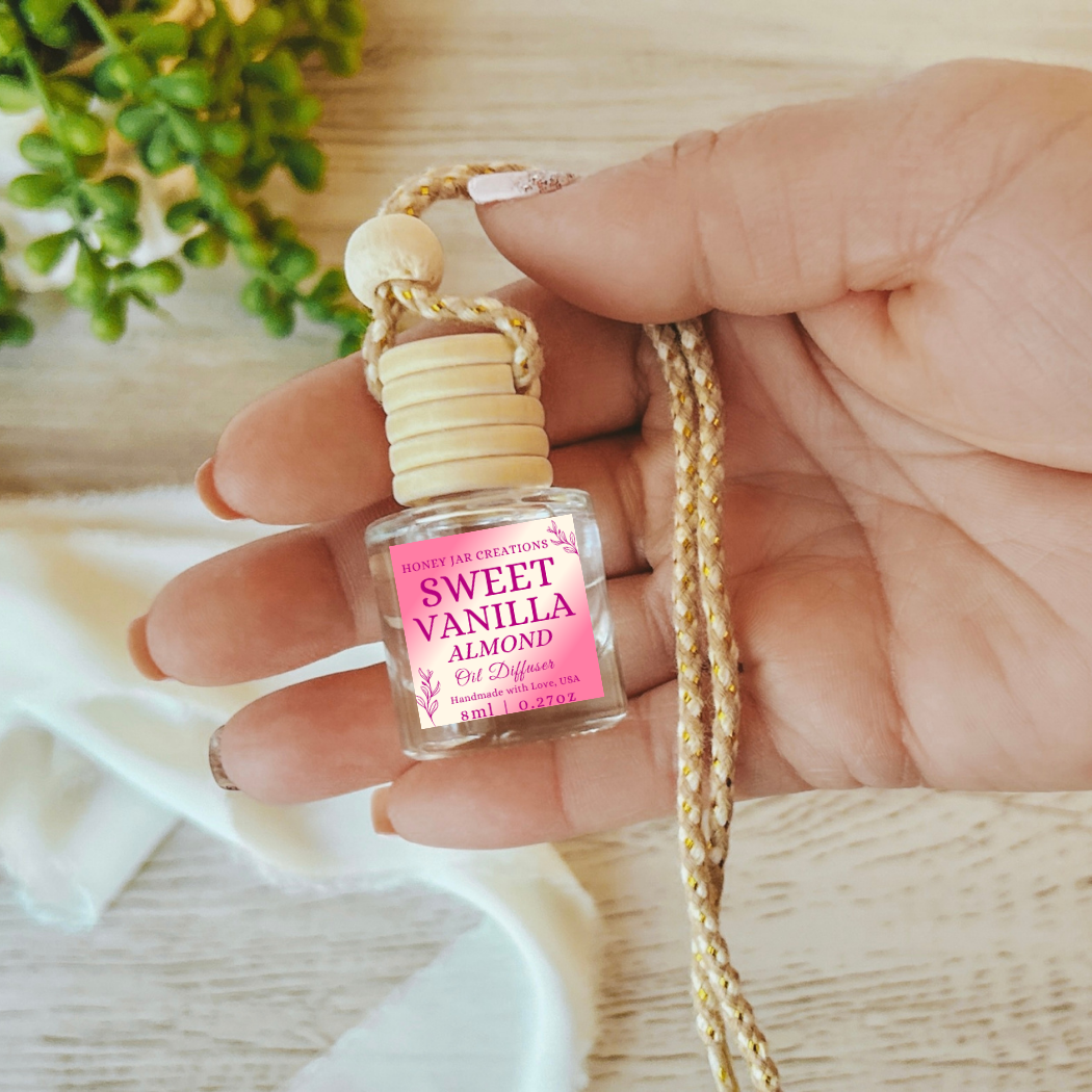 Hanging Car Diffusers | Sweet Vanilla Almond | Made in USA