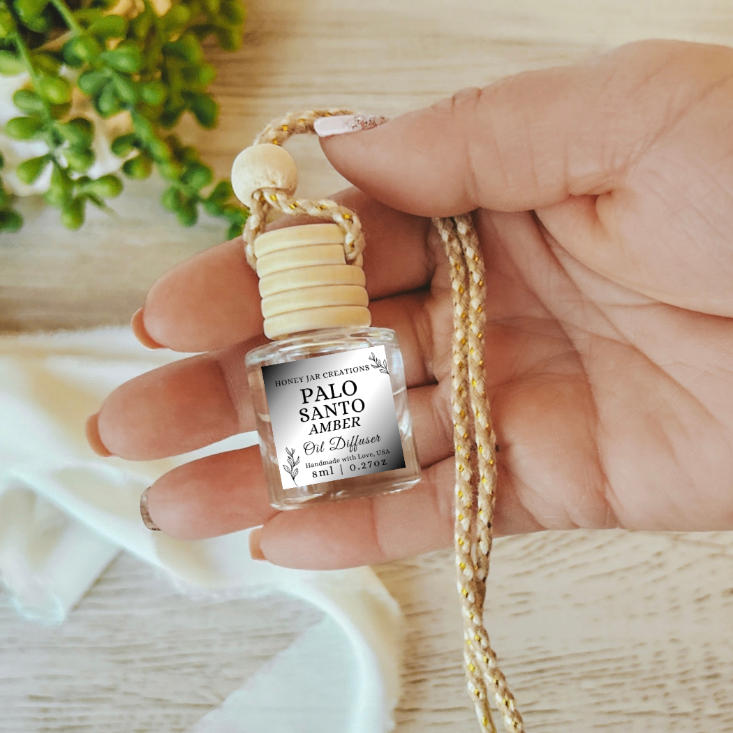 Hanging Car Diffusers | Palo Santo Amber | Made in USA