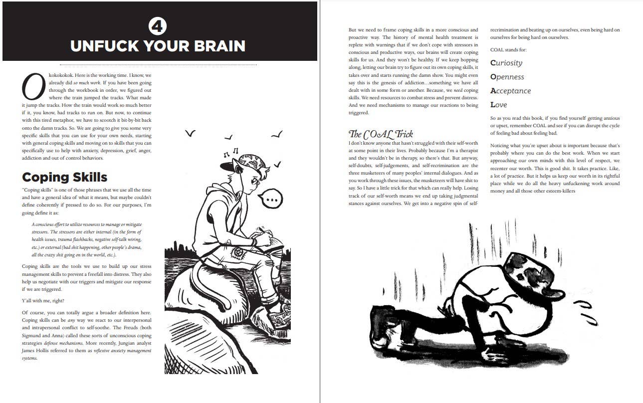 Unfuck Your Brain Workbook: Anxiety Depression, Anger & More