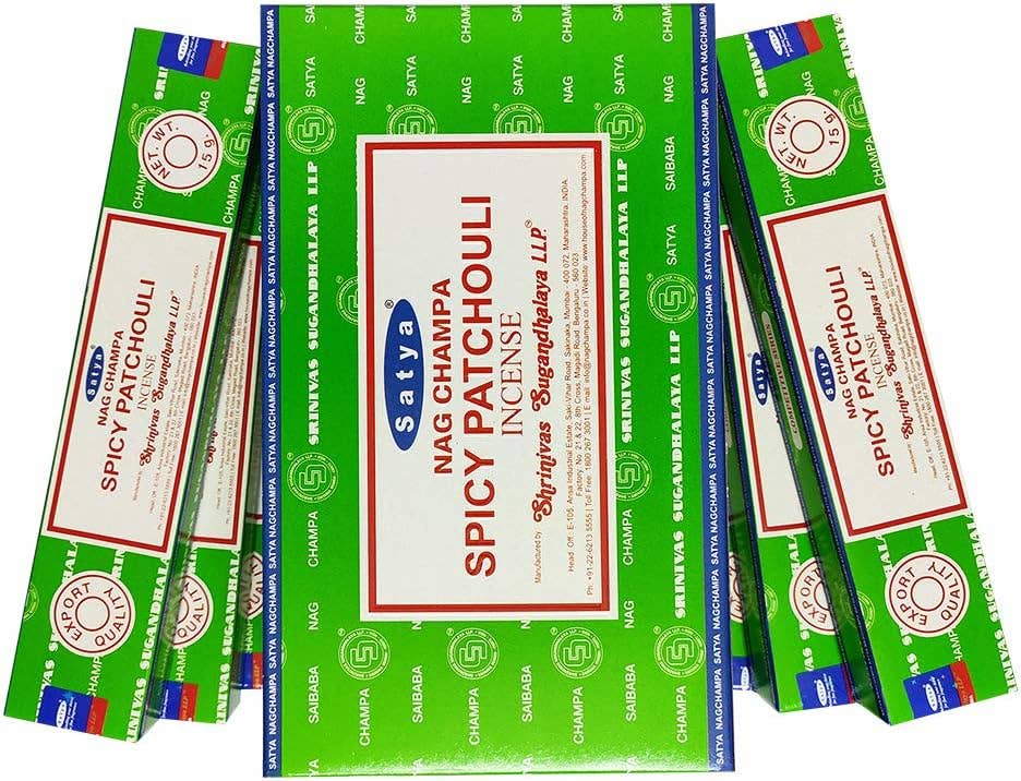 Patchouli Incense Sticks by Satya , 15g Packs