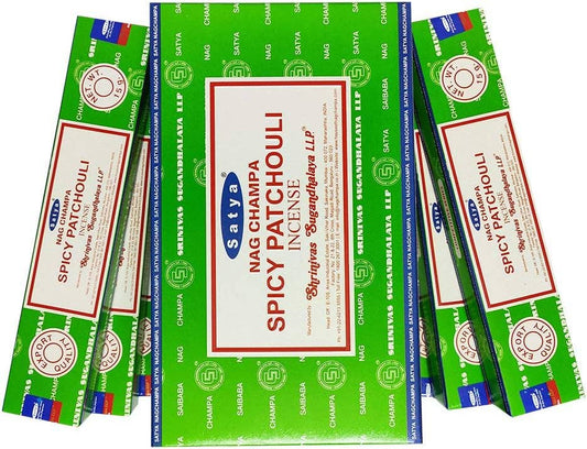 Patchouli Incense Sticks by Satya , 15g Packs