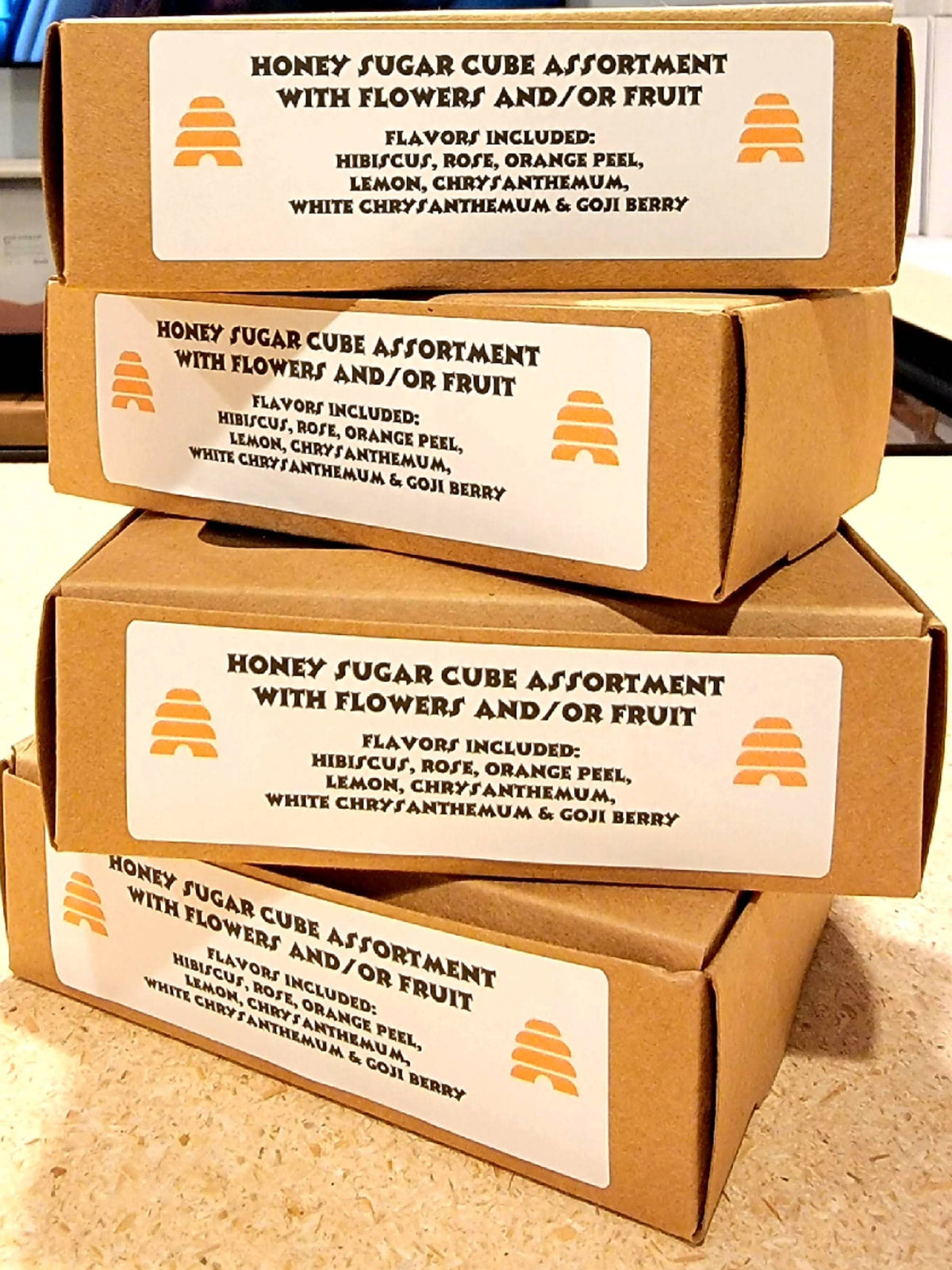 Gourmet Honey Sugar Cubes with Flowers and Fruit