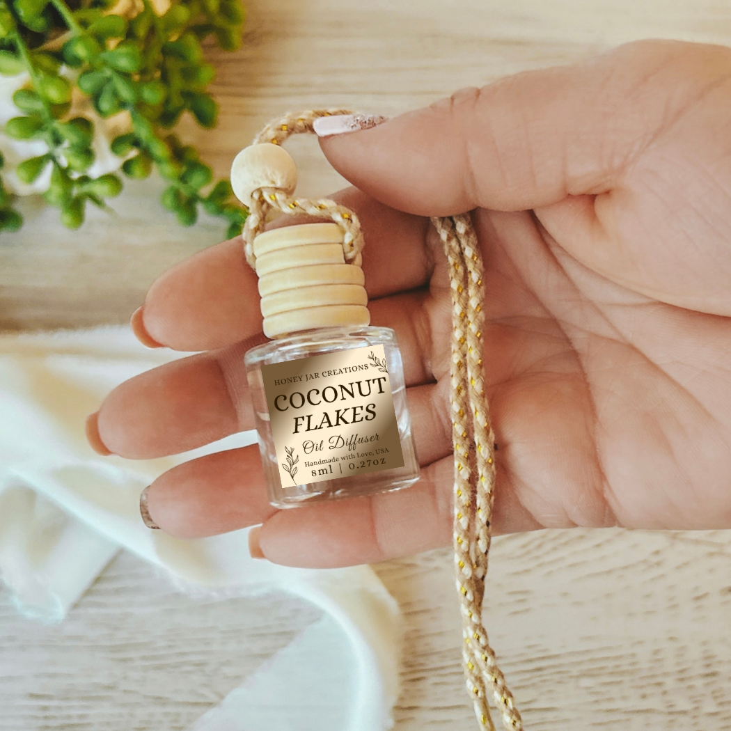 Hanging Car Diffusers | Coconut Flakes | Made in USA